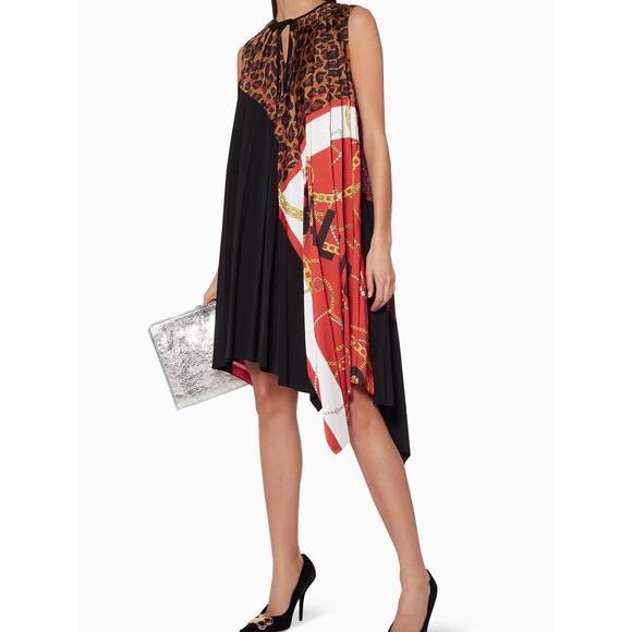 BALENCIAGA Floral & Logo Print Scarf Dress In Multicolor - Picture 2 of 7